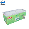 Sliding door big capacity display freezer deep freezer